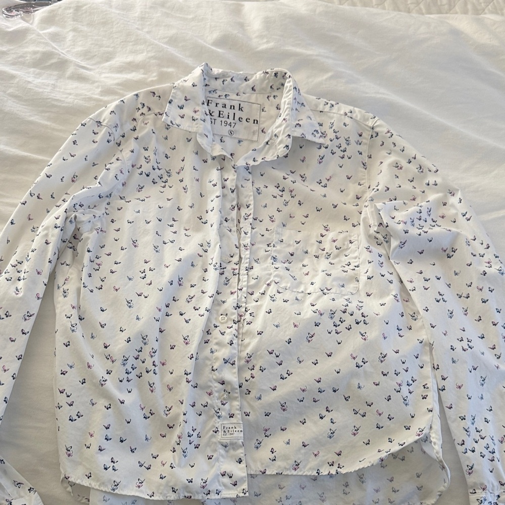Frank & Eileen White and Blue Blouse